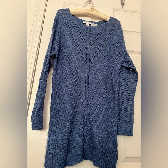 NWT Motherhood Blue Open-Weave Knit Sweater - Picture 9 of 9